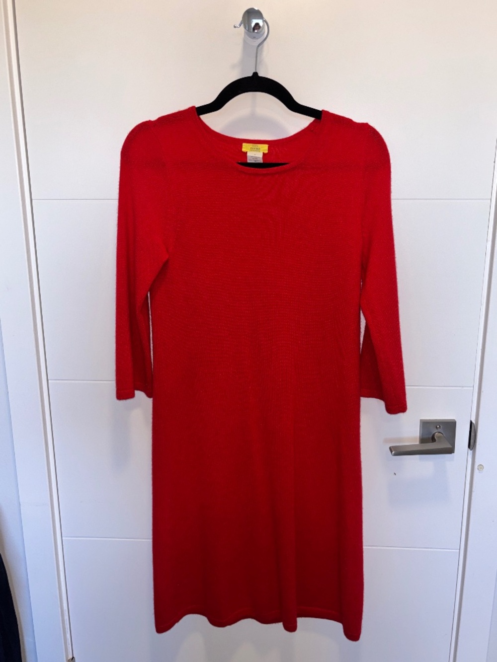 J. Crew Divina 100% Cashmere Red Sweater Dress Size Small